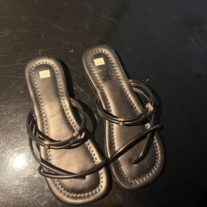 Strappy black sandals
